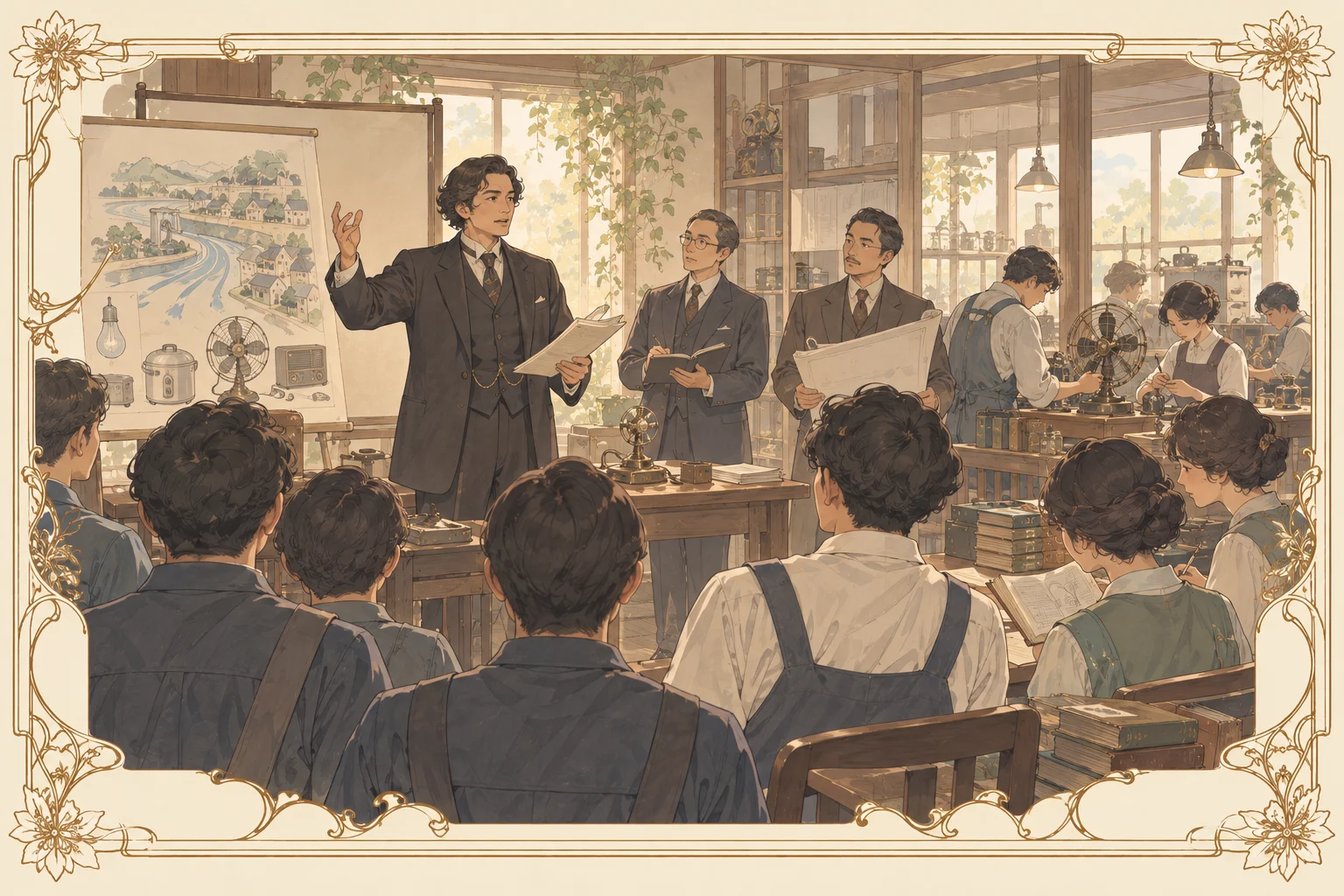 松下電器の場面イラスト