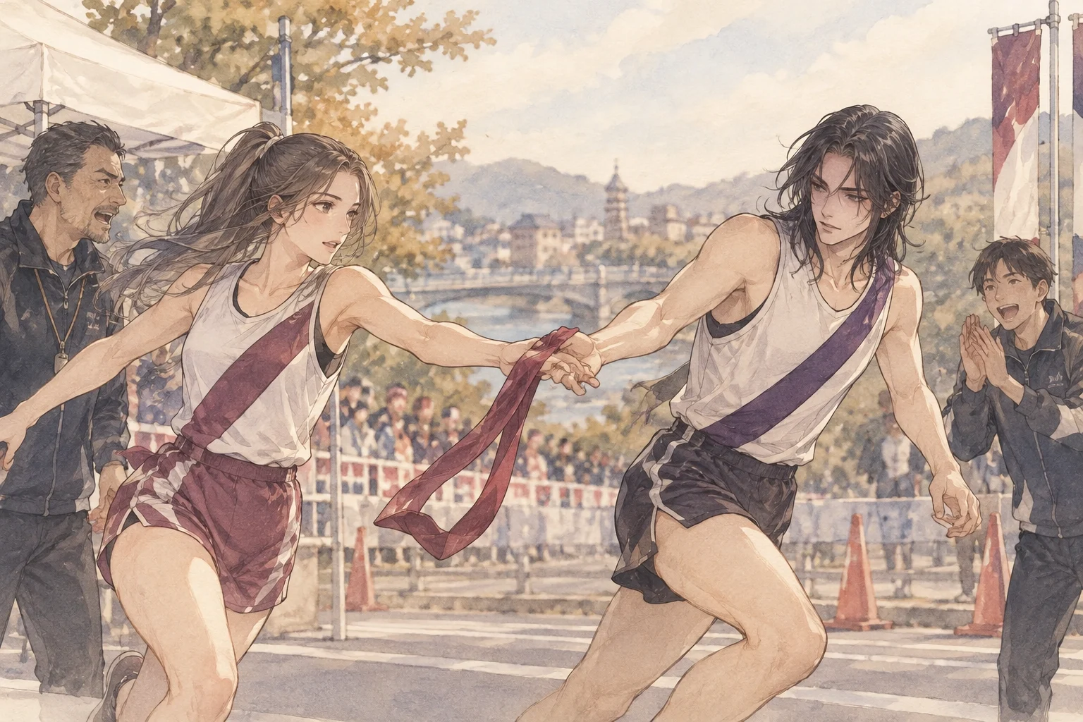Ekiden scene illustration