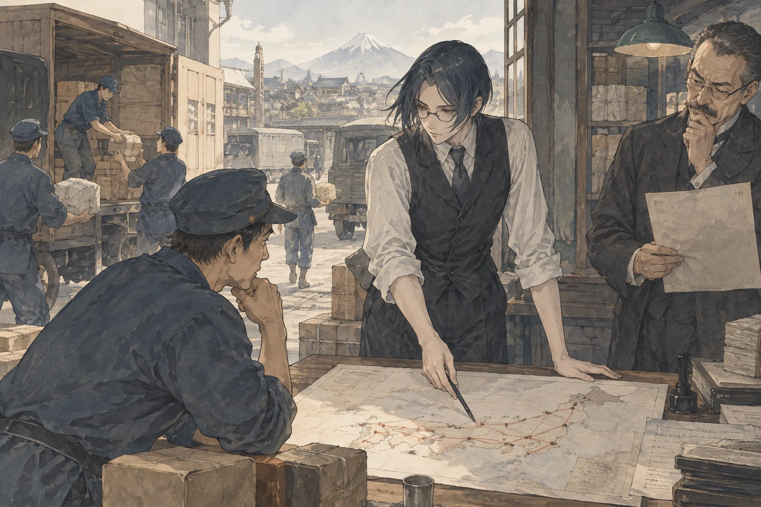 Yamato Transport scene illustration