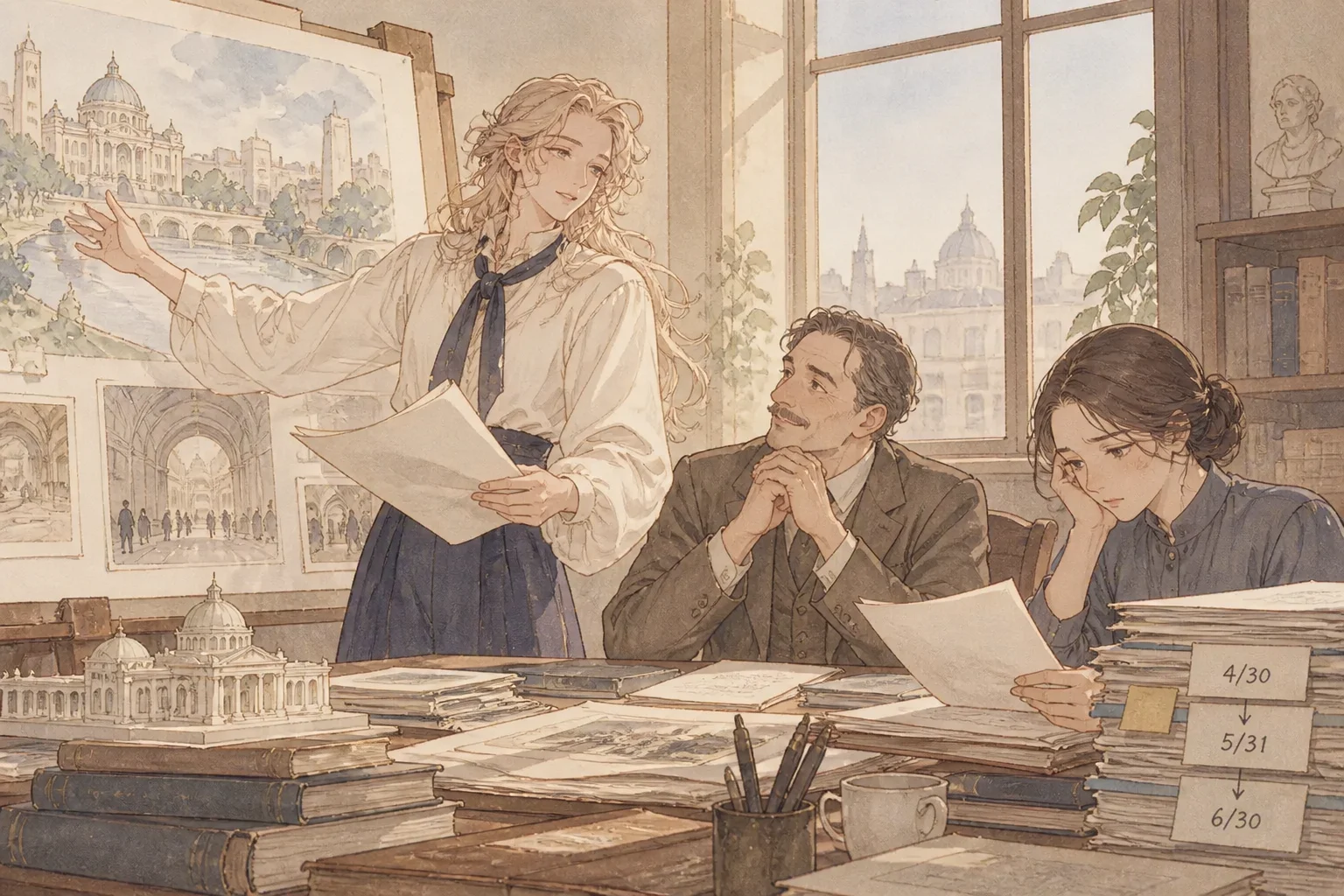 Scene illustration of “The more you talk, the further you get away”
