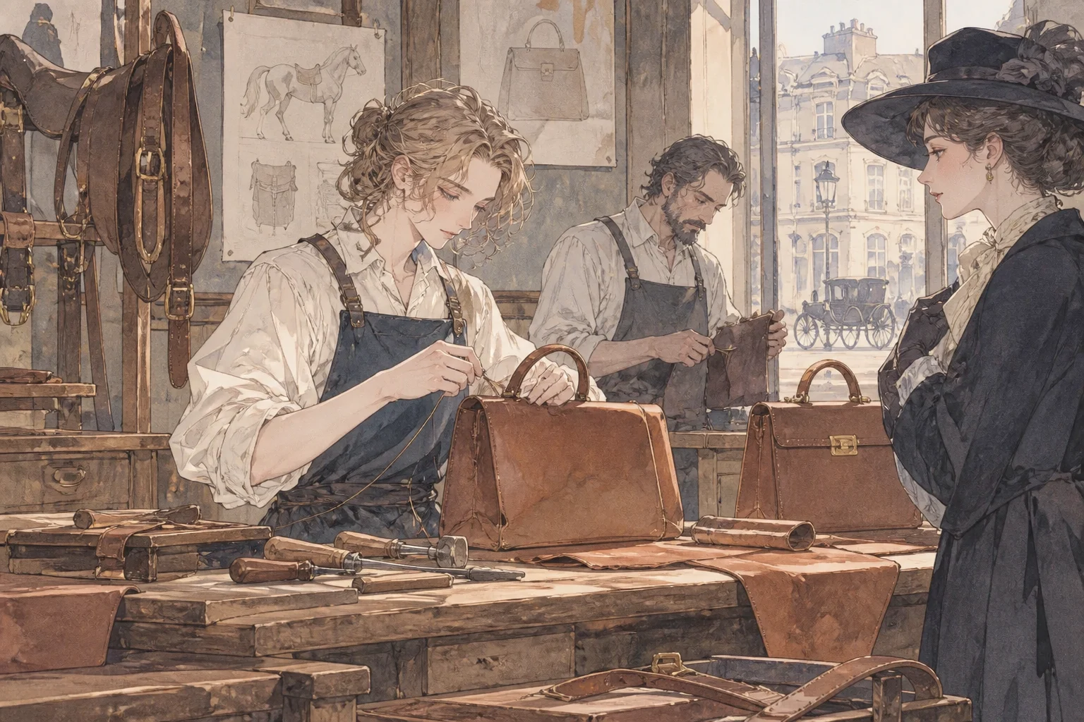 hermes scene illustration