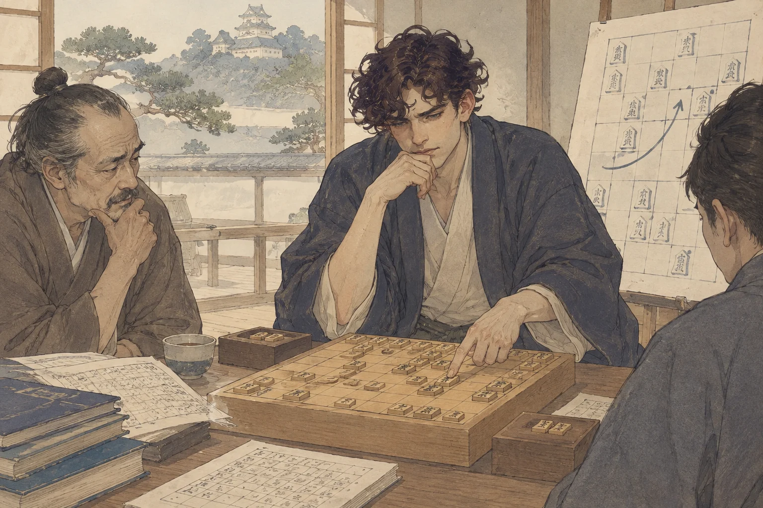 Scene illustration of new shogi strategy