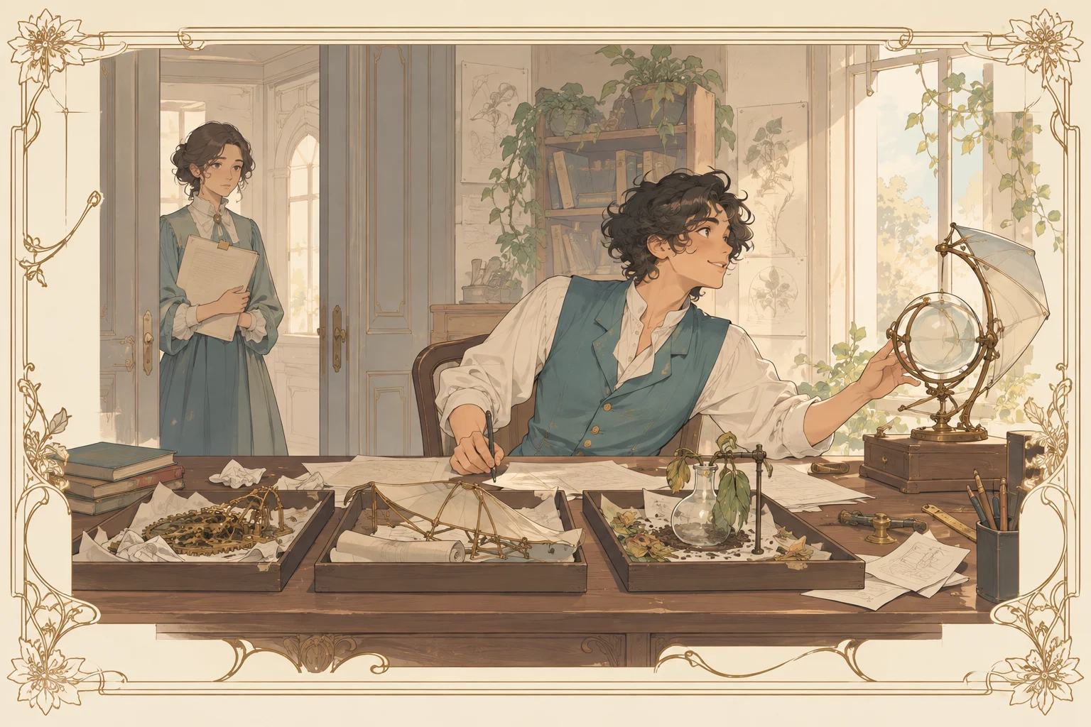 閉じないまま次への場面イラスト
