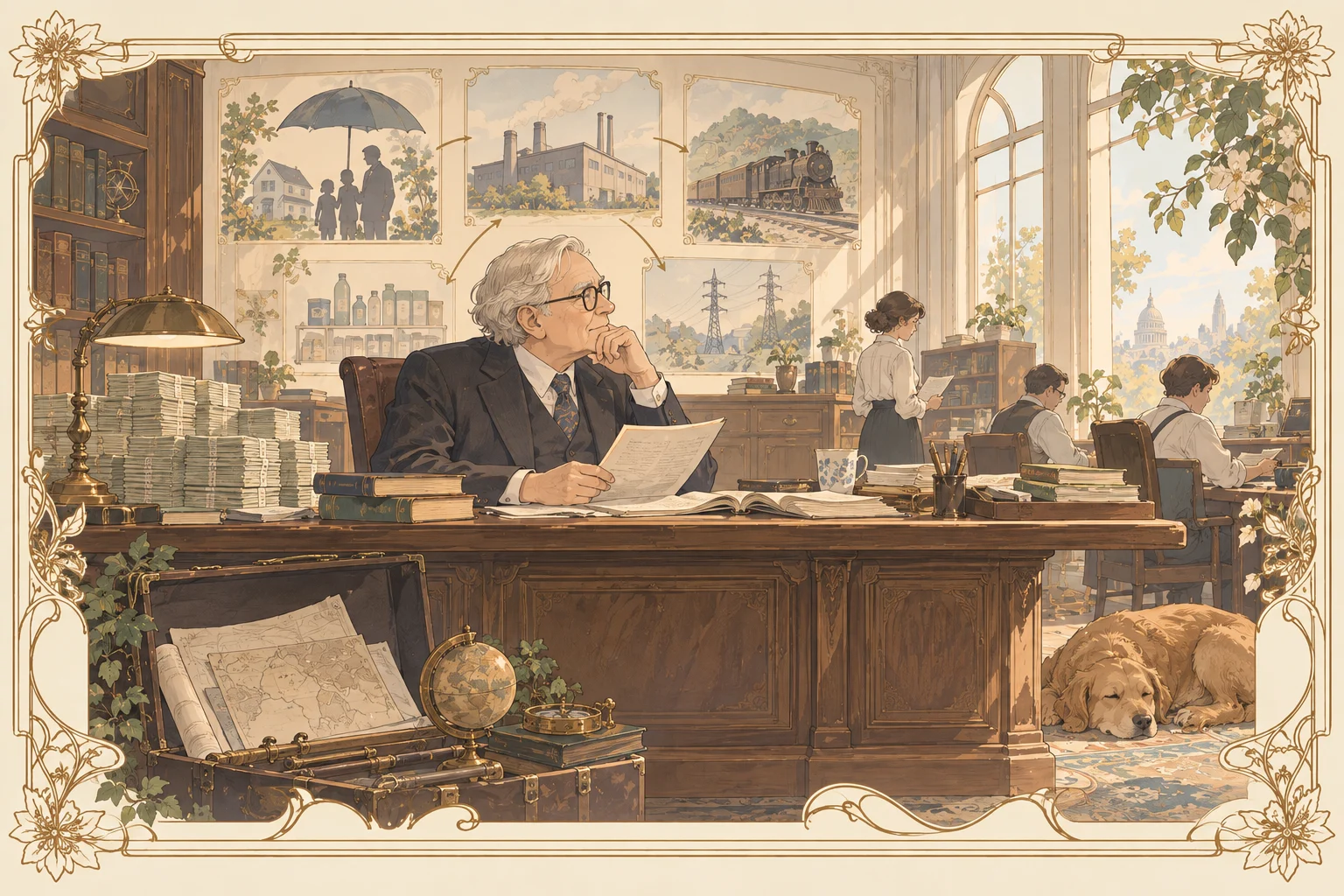 バークシャー・ハサウェイの場面イラスト