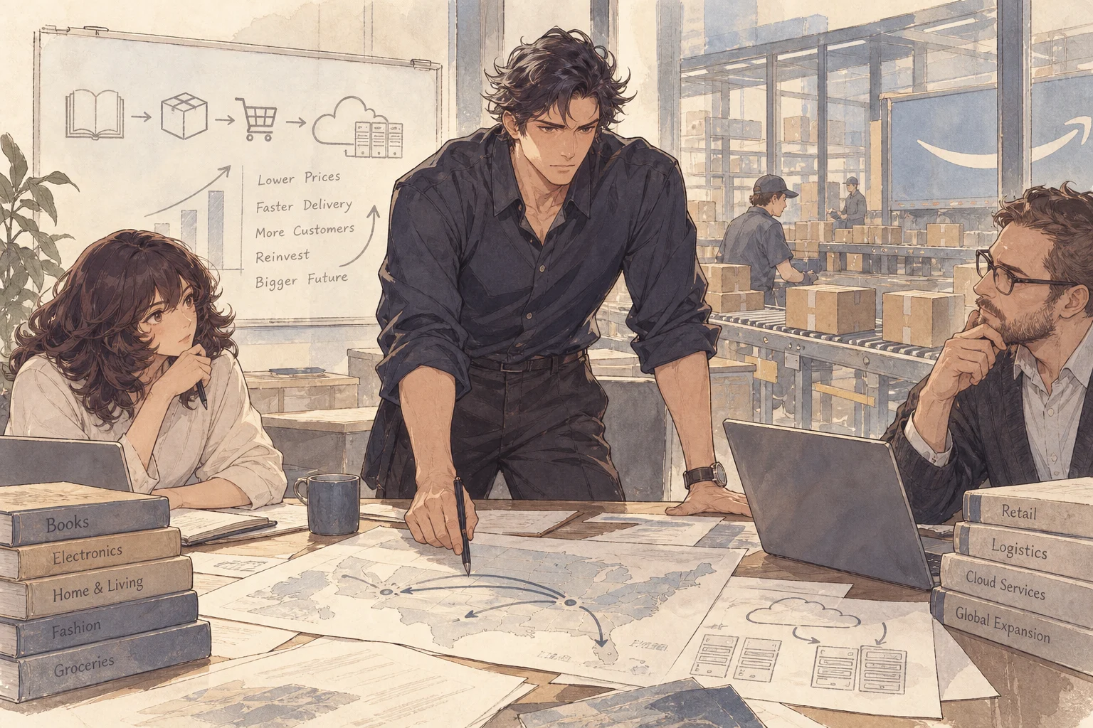 Amazon scene illustration