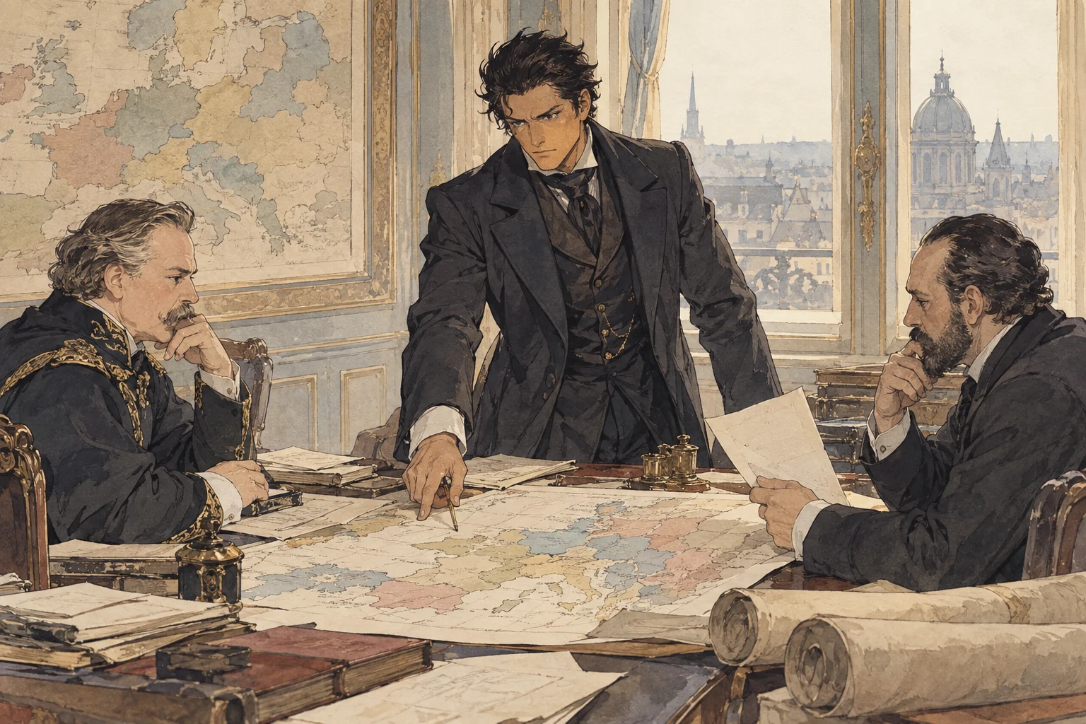 Scene illustration of isolation due to diplomacy before unification