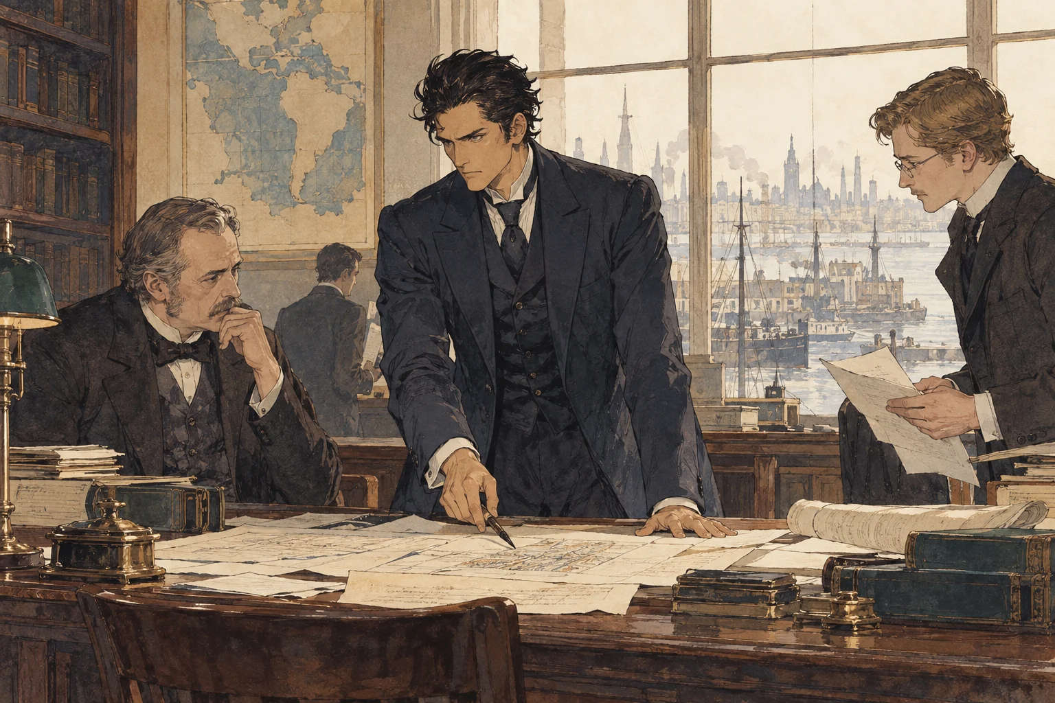 goldman sachs scene illustration