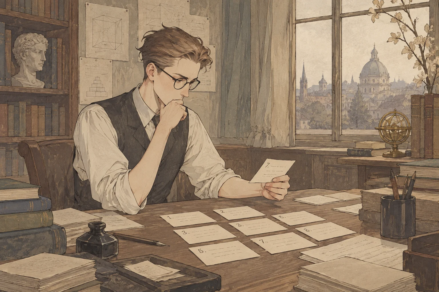 論理哲学論考の場面イラスト
