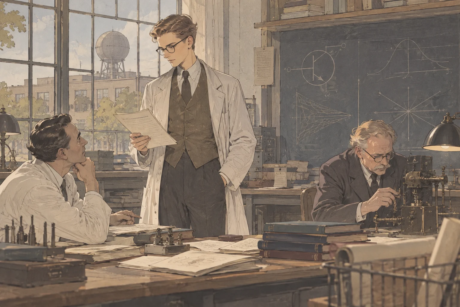 Bell Labs scene illustration