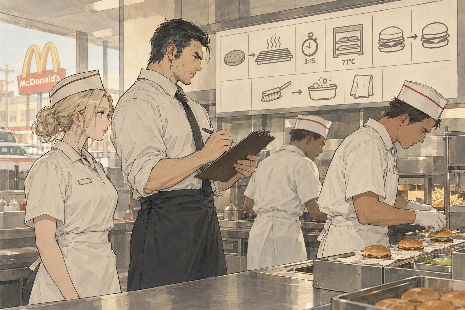 McDonald's scene illustration