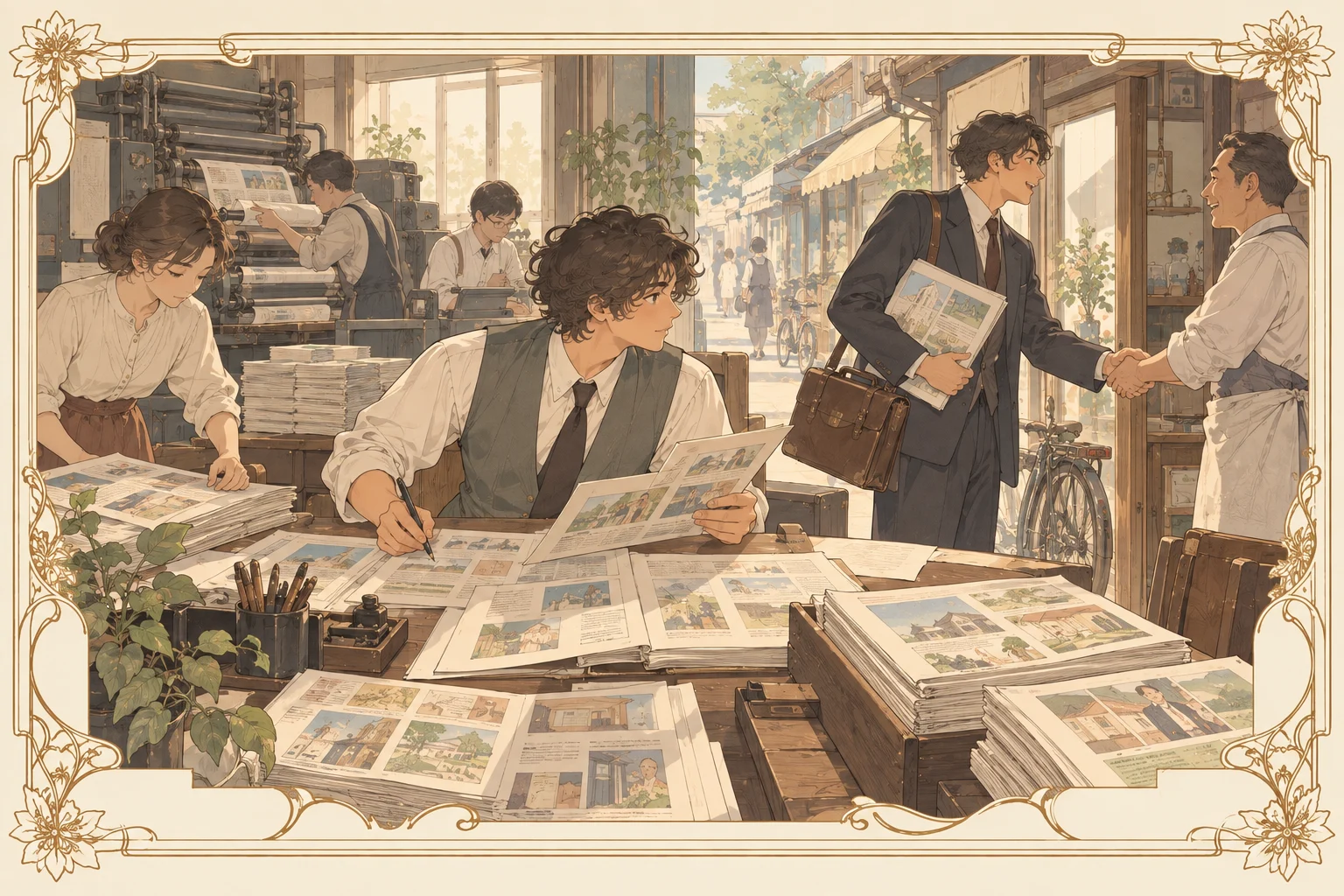 リクルートの場面イラスト