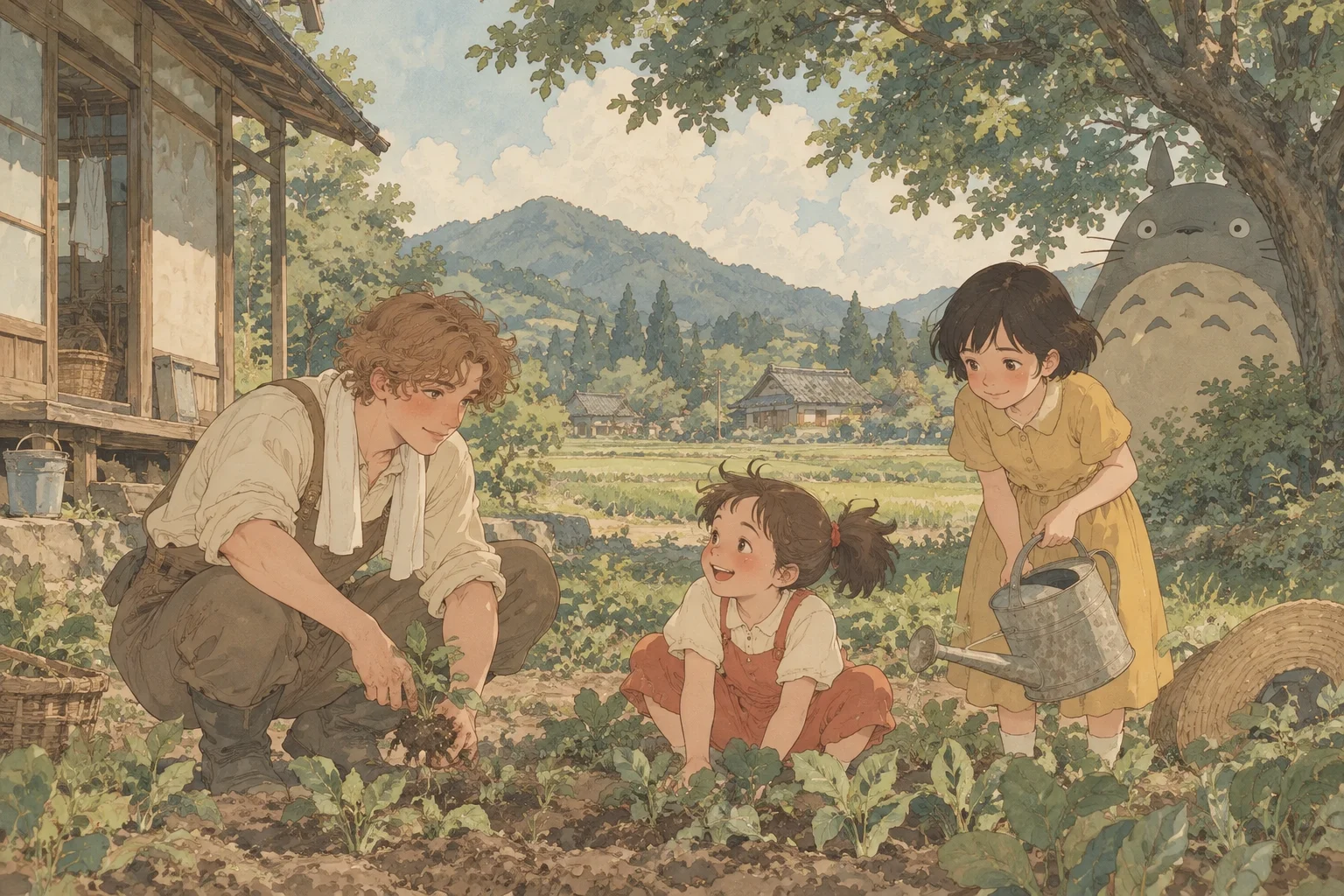 となりのトトロの場面イラスト