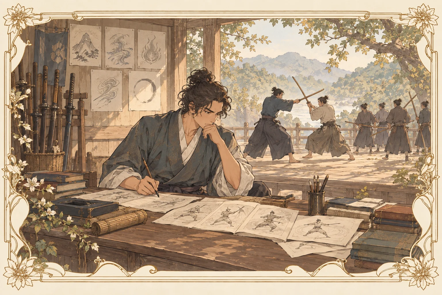五輪書の場面イラスト
