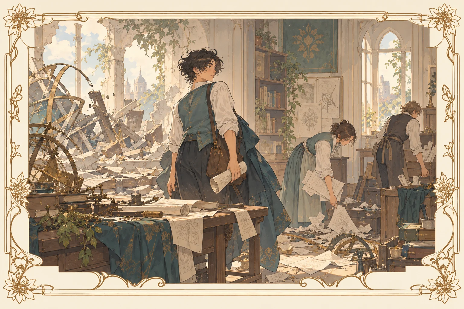 壊した後を持てないの場面イラスト