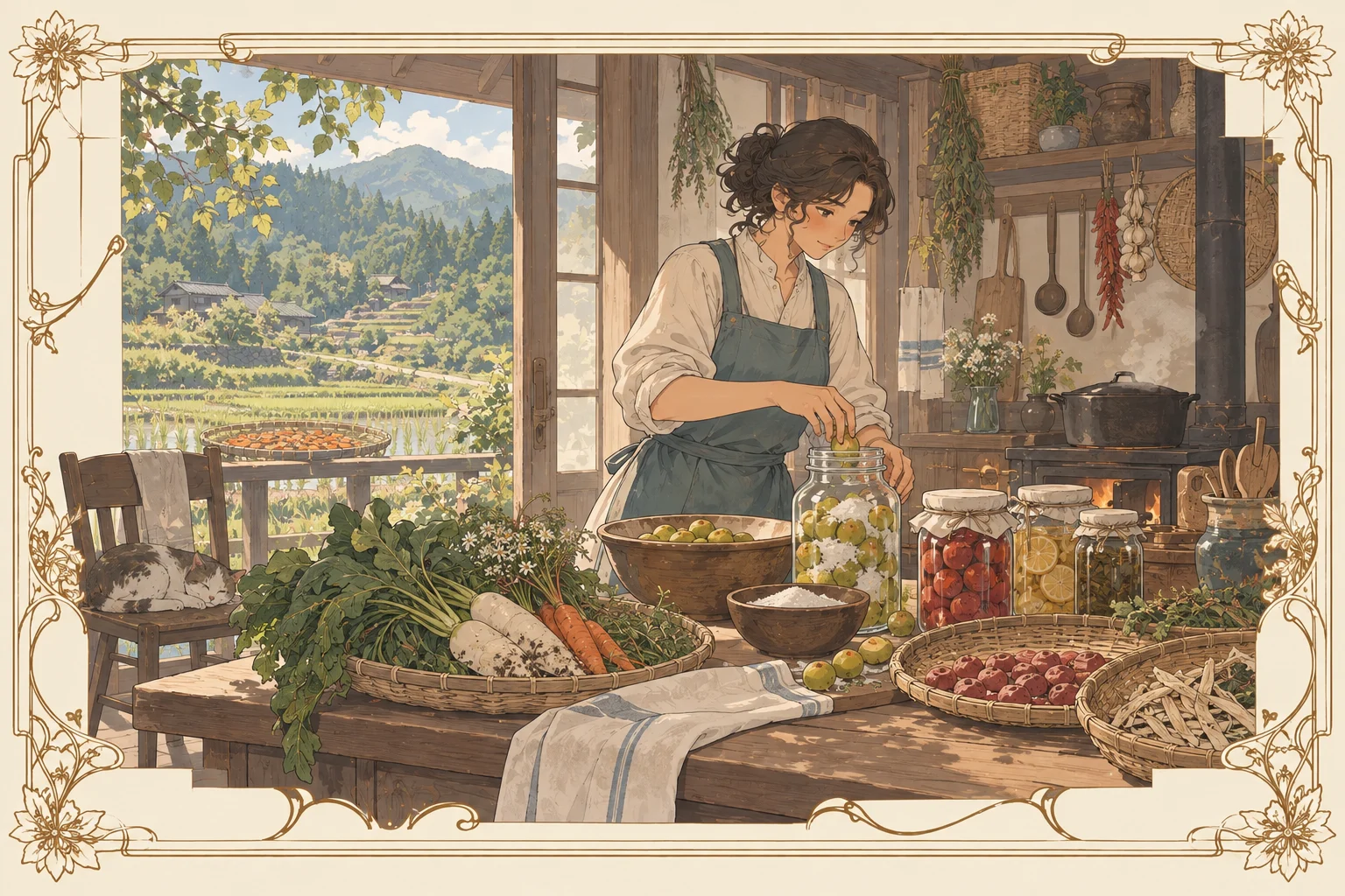 リトル・フォレストの場面イラスト