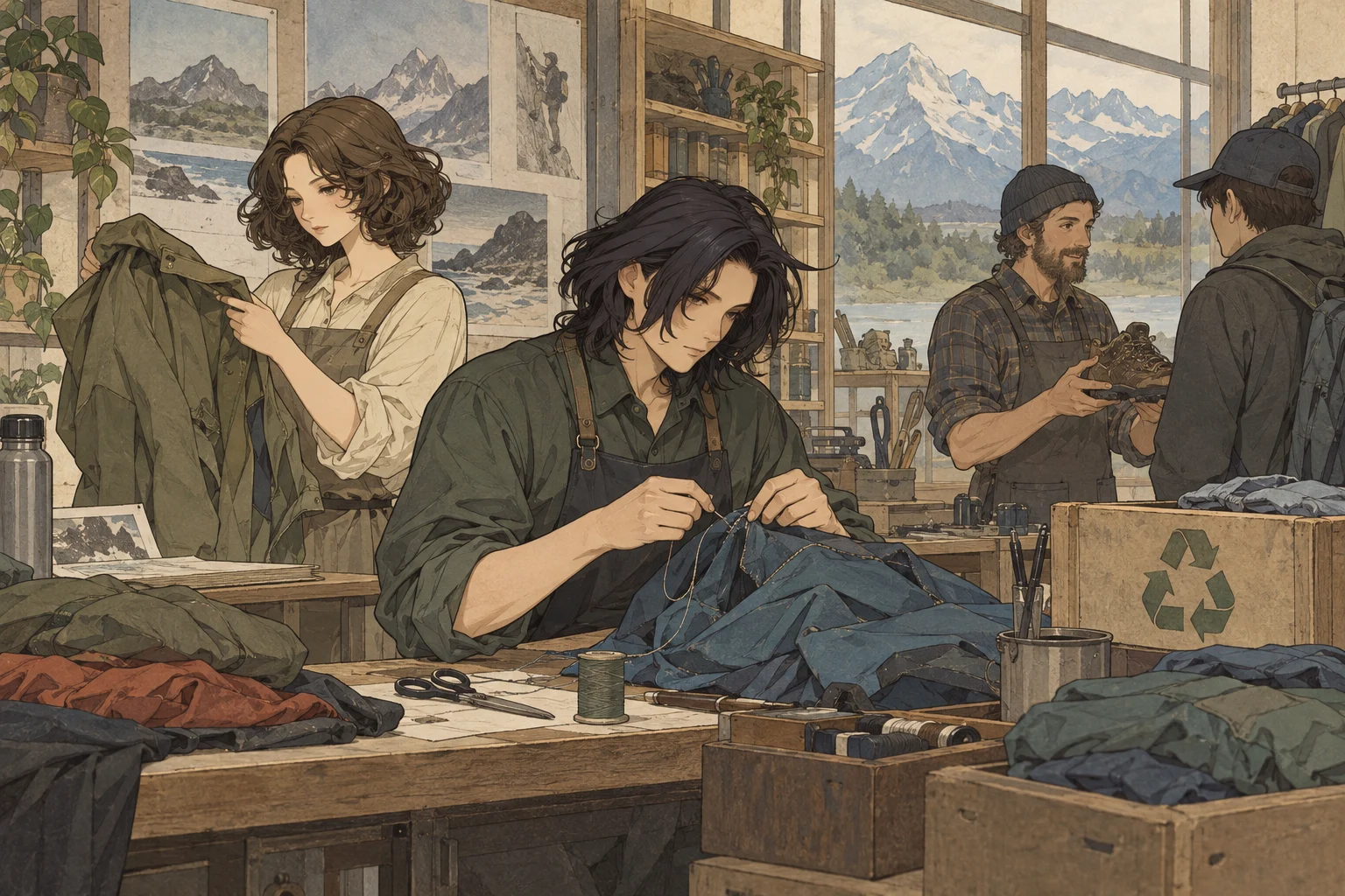 Patagonia scene illustration